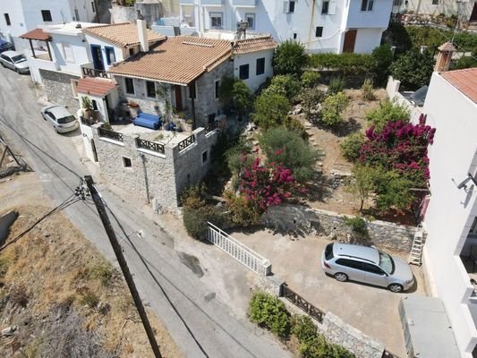 Kreta, Kalo Chorio: Traditionelles Steinhaus mit Panoramablick auf das Meer zu verkaufen