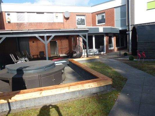 Außenbereich der Sauna