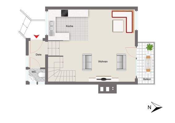 Grundriss OG Einliegerwohnung
