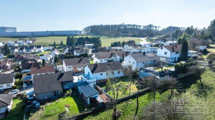 Luftbild - Garten - Hausrückseite