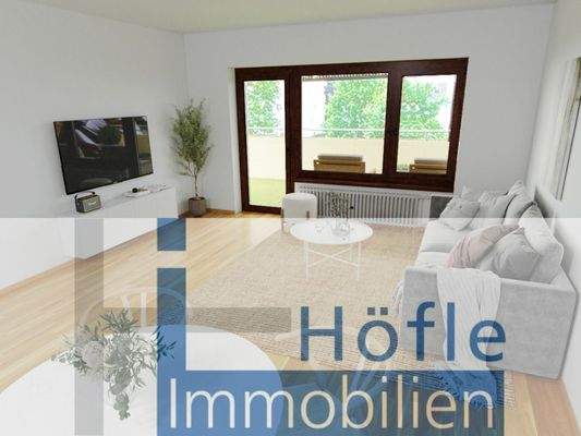 Wohnbereich - virtuell möbliert