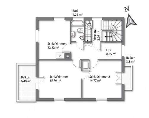 Grundriss Obergeschoss