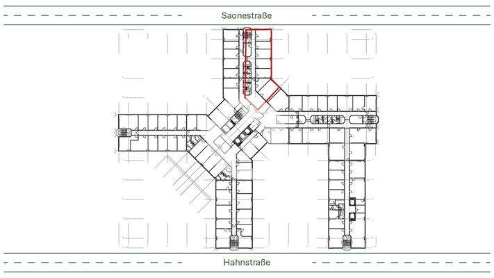 6. Obergeschoss Westflügel mit ca. 293 m²
