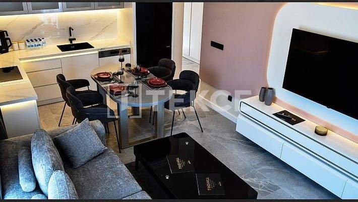 City and Sea View Flats in a Complex in Alanya Kargıcak