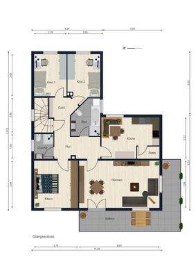 Grundriss Obergeschoss