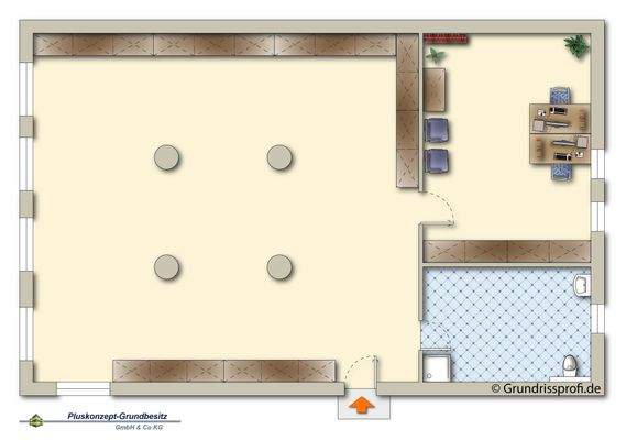 graf Grundriss möbliert