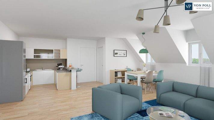 Ansicht Wohnen / Essen / Kochen