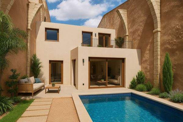 Stadthaus mit Pool und mediterranem Garten in Binissalem