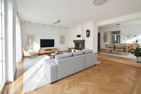 Wohn-Esszimmer illustriert