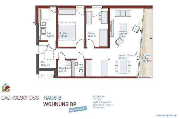 Grundriss Wohnung B9