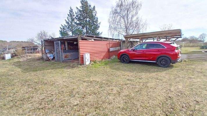 Einzelcarport mitSchuppen