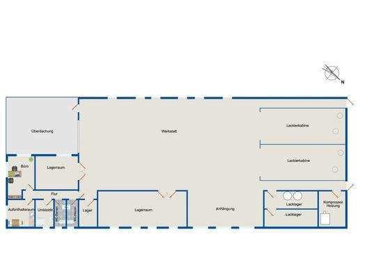Grundriss Lackiererei