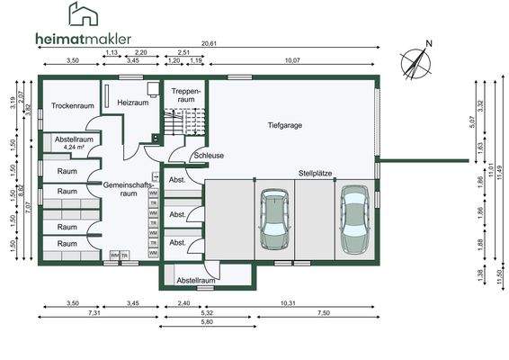 Grundriss Abstellraum