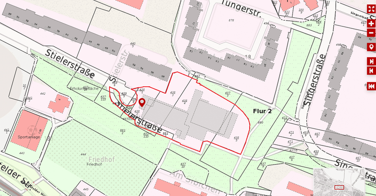 Flurkarte inkl. Grundstücksgrenzen