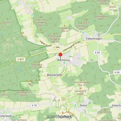 Lageplan Lügde-Rischenau