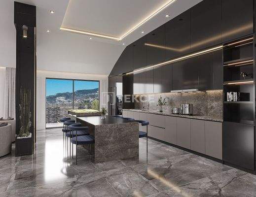 Spacious Sea-View Apartments Within a Complex in Oba Alanya