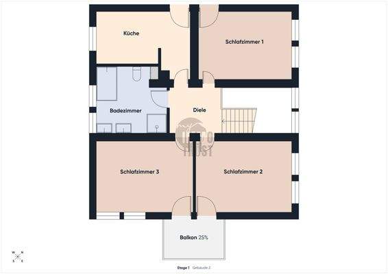 Grundriss Wohnhaus OG