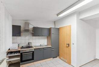 Küche (Muster) in einem Appartement