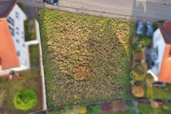 Blick von oben auf beide Grundstücke