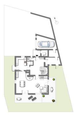 Grundriss Erdgeschoss (kein Maßstab - Details können abweichen)