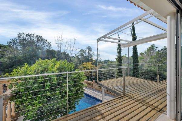 Terrace in villa in Costa d'en Blanes