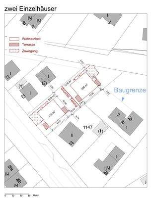 Möglich Planung zwei Einzelhäuser