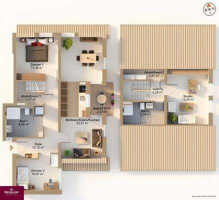 Illustrierter Grundriss - (KI generiert)