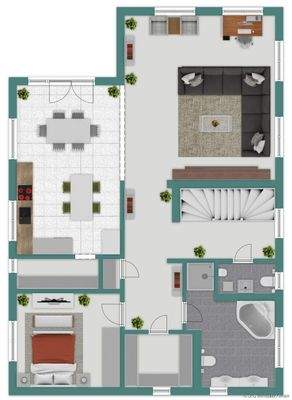 Grundriss-Skizze Erdgeschoss