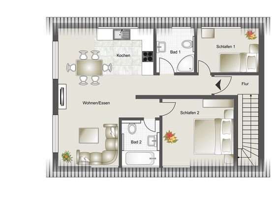 GR DG Wohnung Gartenseite