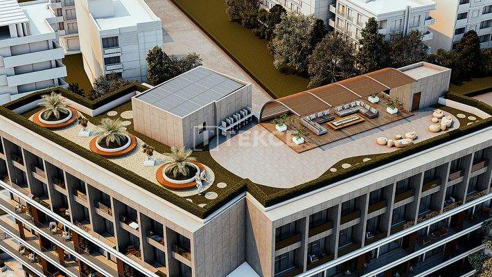 Flats in a Complex with a Pool Near the Metro in Çiğli İzmir