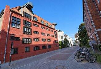 Fahrräder in autofreier Altstadtstraße