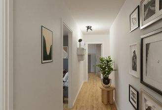 Visualisierung des Flures der Eigentumswohnung