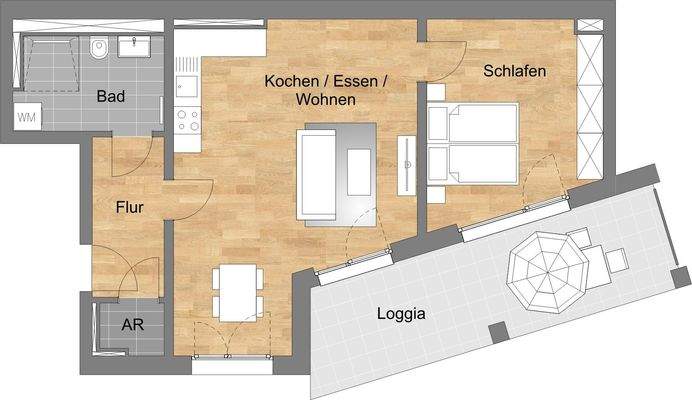 Grundriss Wohnung 2