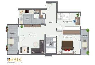 Grundriss - möbiliert