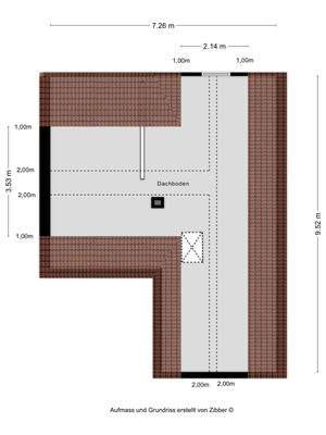 Grundriss Dachboden Haus 1