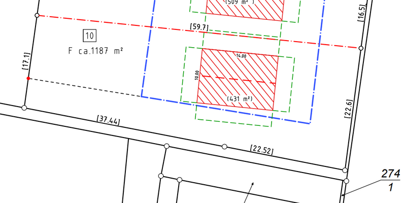 Grundstück Nr.10  1187m²