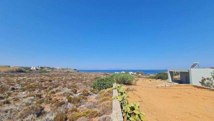 Kreta, Stavros: Grundstücke direkt am Meer mit Blick auf den Sonnenuntergang zu verkaufen