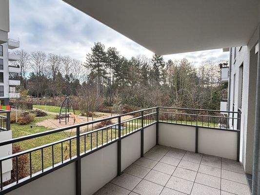 Balkon mit Gartenblick