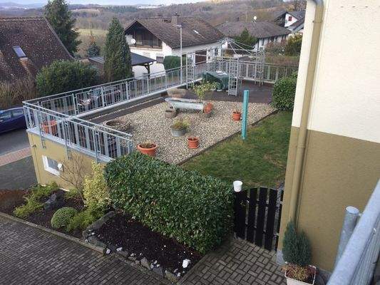 Blick zur Dachterrasse