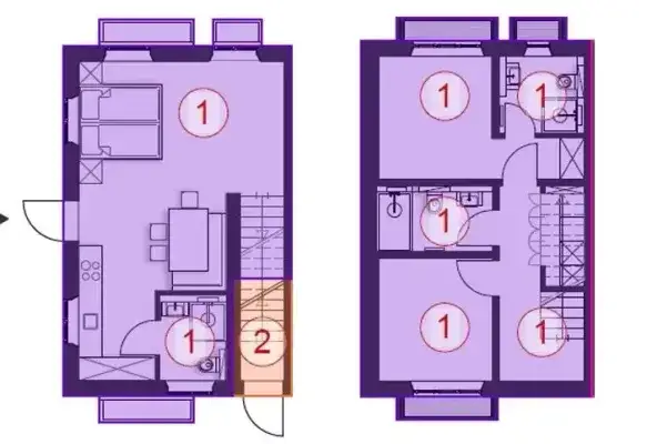 Grundriss Wohnung 1 MFH