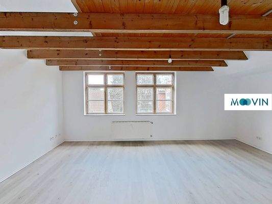 Ansicht II: Wohn- und Esszimmer