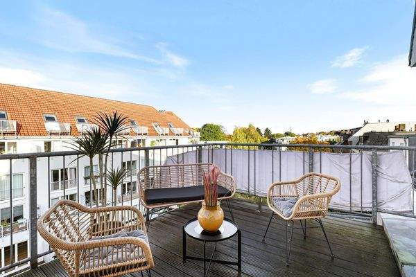 Eine der Dachterassen