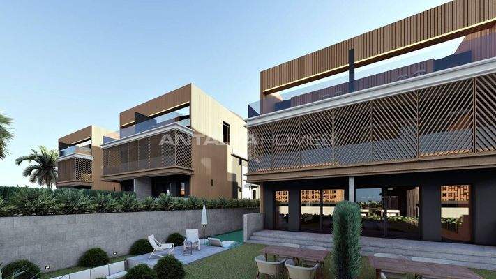 4-Story Houses with Private Pools in Antalya Aksu