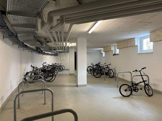 Fahrradkeller mit Ständern