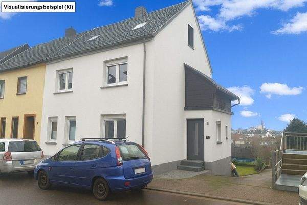 Fiktive Renovierung Vorderseite Haus