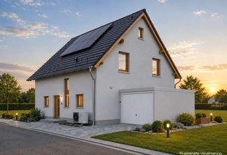 Einfamilienhaus Becrux - dieses kann auch als Musterhaus in Taucha besichtigt werden.