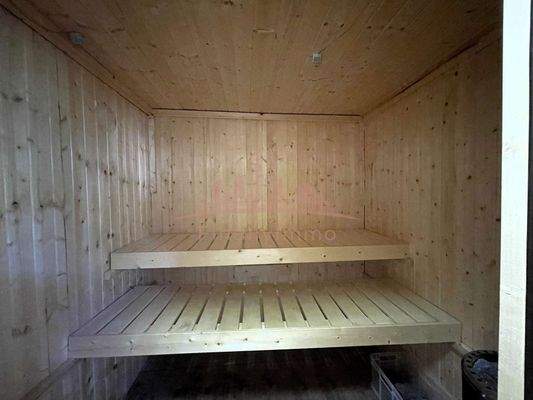 Karibu Sauna mit zwei Liegeebenen