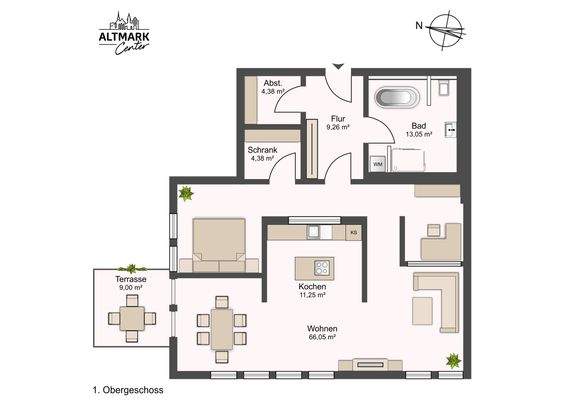 Buchenallee 3_Grundriss möbliert_WE 109