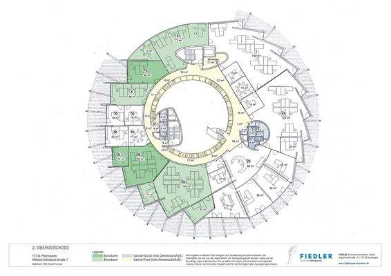 Übersichtsplan 2.OG Buero