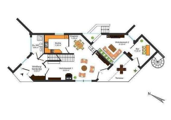 EG: Grundriss, möbliert